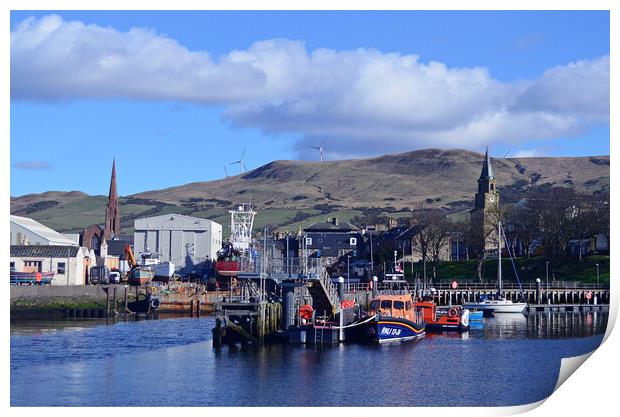 Girvan and its harbour Print by Allan Durward Photography