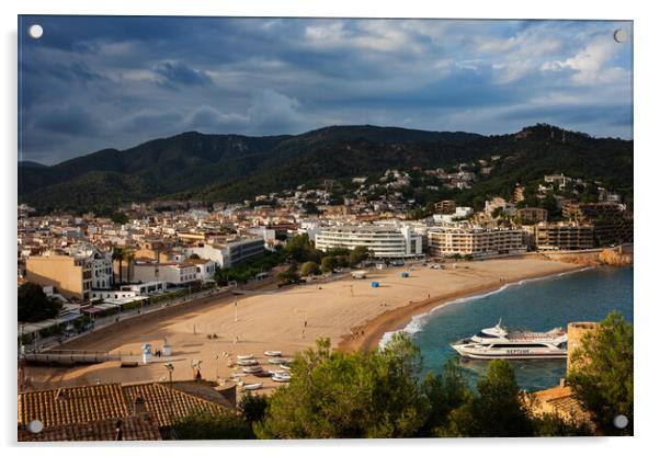 Tossa de Mar Town on Costa Brava Acrylic by Artur Bogacki