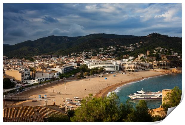 Tossa de Mar Town on Costa Brava Print by Artur Bogacki