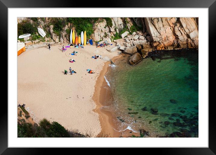 Codolar Beach in Tossa de Mar on Costa Brava Framed Mounted Print by Artur Bogacki
