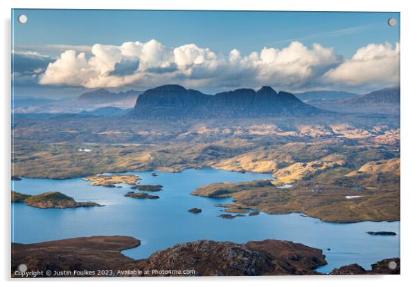 Suilven from Stac Pollaidh, Assynt, Scotland Acrylic by Justin Foulkes