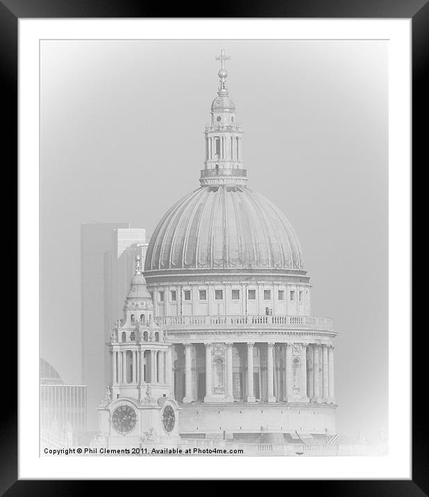 St Paul's Cathedral Framed Mounted Print by Phil Clements