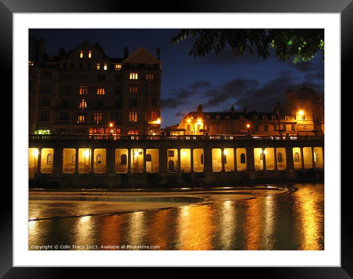 Bath Colonnade at Dusk Framed Mounted Print by Colin Tracy