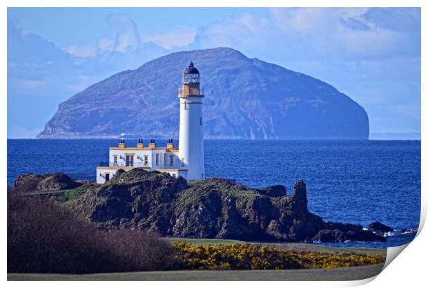 Rugged Ayrshire coast at Turnberry Print by Allan Durward Photography
