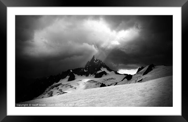 Alpine Storm Framed Mounted Print by Geoff Weeks