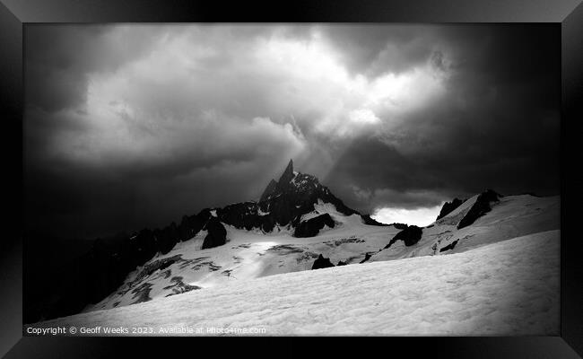 Alpine Storm Framed Print by Geoff Weeks