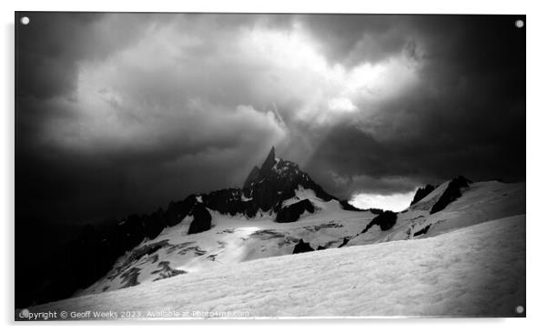 Alpine Storm Acrylic by Geoff Weeks