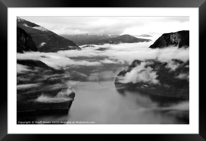 Aurlandsfjord Norway Framed Mounted Print by Geoff Weeks