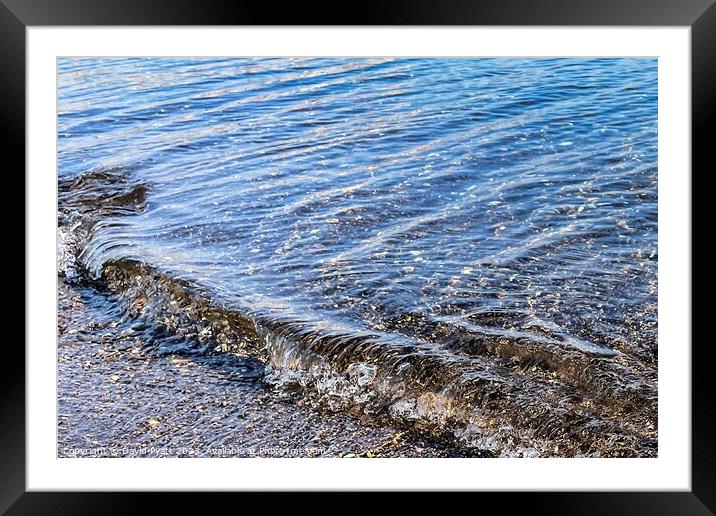 Mediterranean Sea Waves  Framed Mounted Print by David Pyatt