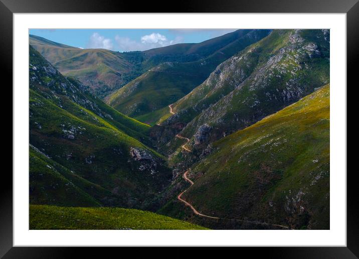 Long, winding road Framed Mounted Print by Adrian Turnbull-Kemp