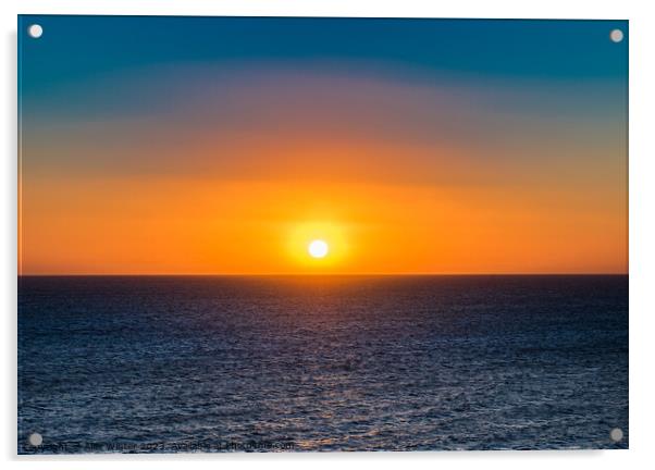 Idyllic sunset sea view Acrylic by Alex Winter