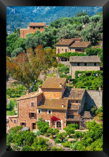 A Rustic Mediterranean Fornalutx village, Spain Framed Print by Alex Winter