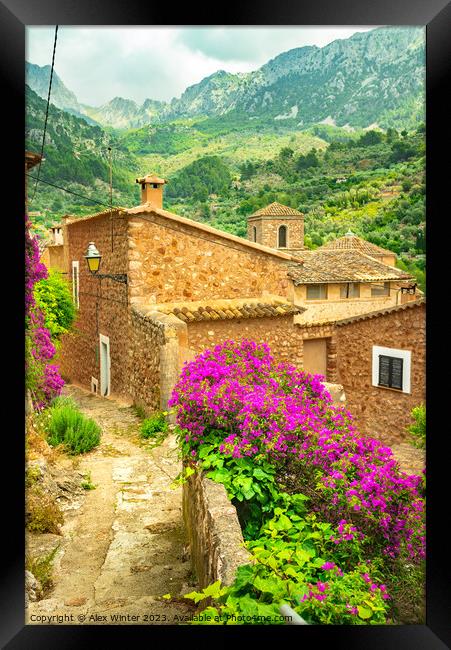 Beautiful view of old mediterranean mountain villa Framed Print by Alex Winter