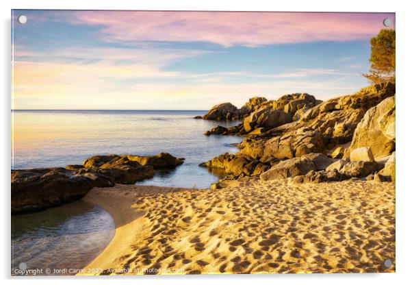 Colors of sunrise on the Costa Brava -4 Acrylic by Jordi Carrio