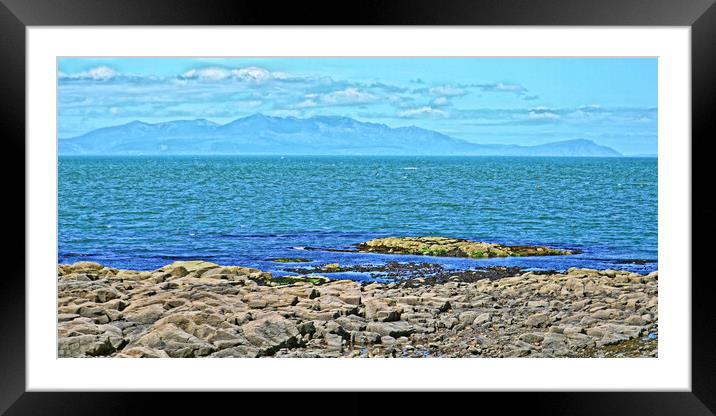 Arran viewed from Troon, (abstract) Framed Mounted Print by Allan Durward Photography