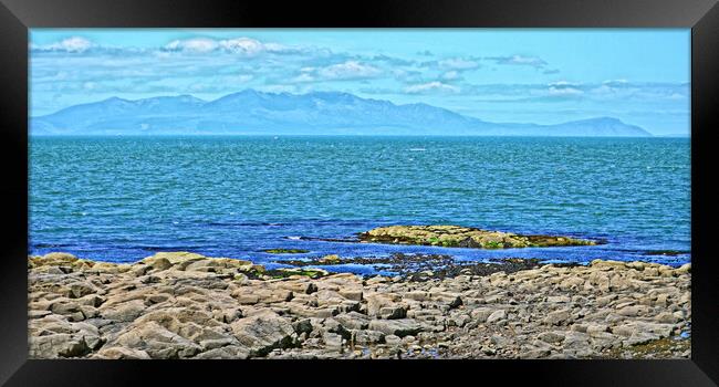Arran viewed from Troon, (abstract) Framed Print by Allan Durward Photography