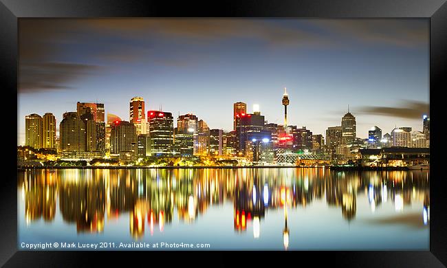 The Luminious City Framed Print by Mark Lucey