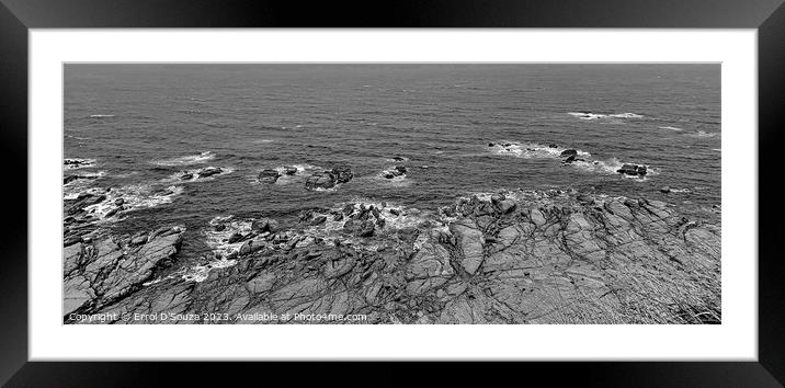 Coastal Limestone Formations Framed Mounted Print by Errol D'Souza