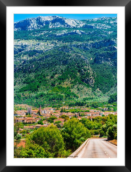 mediterranean village of Soller on Mallorca Framed Mounted Print by Alex Winter