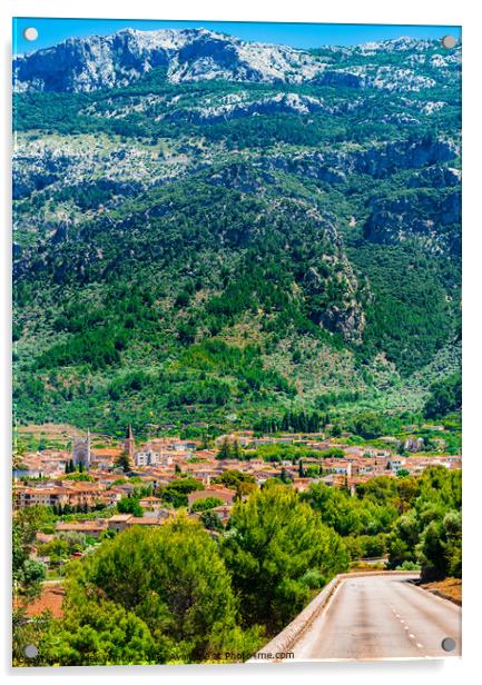 mediterranean village of Soller on Mallorca Acrylic by Alex Winter