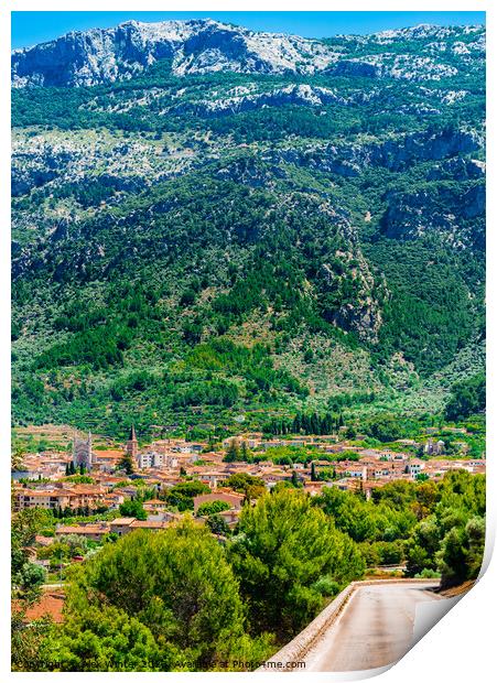 mediterranean village of Soller on Mallorca Print by Alex Winter