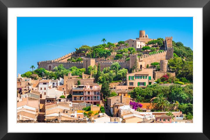Beautiful view of medieval castle and old town of  Framed Mounted Print by Alex Winter