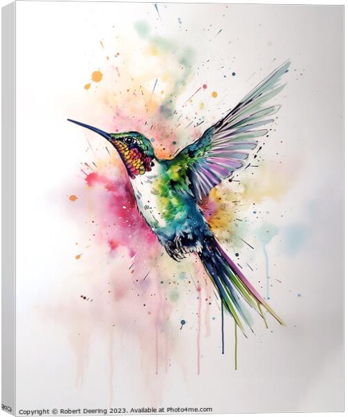 Hovering Beauty Canvas Print by Robert Deering