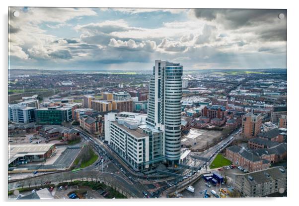 Bridgewater Place Leeds Acrylic by Apollo Aerial Photography