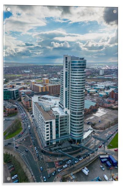 Bridgewater Place Leeds Acrylic by Apollo Aerial Photography