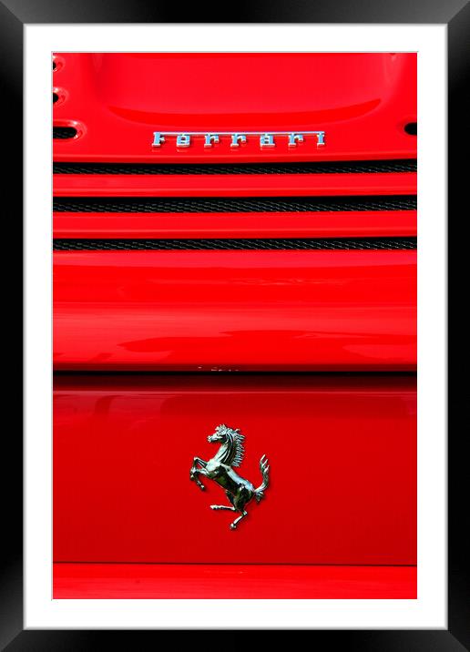 Ferrari Sports Car Prancing Horse Framed Mounted Print by Andy Evans Photos