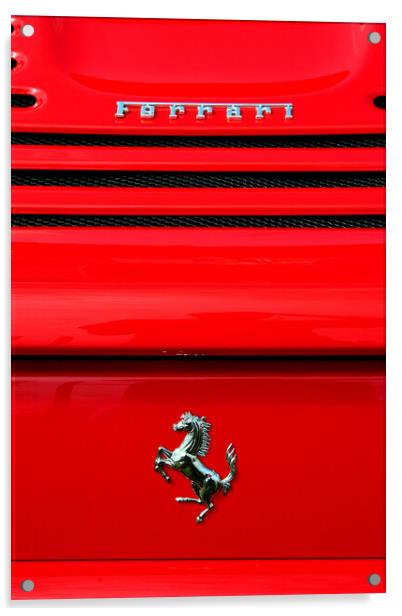 Ferrari Sports Car Prancing Horse Acrylic by Andy Evans Photos