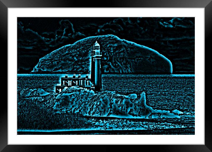 Turnberry lighthouse and Ailsa Craig  (abstract) Framed Mounted Print by Allan Durward Photography
