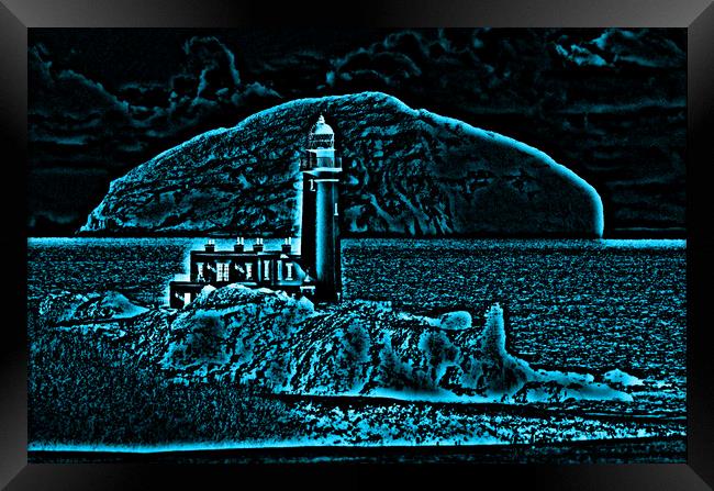 Turnberry lighthouse and Ailsa Craig  (abstract) Framed Print by Allan Durward Photography
