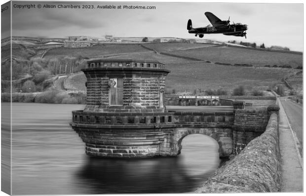 Lancaster Bomber Yorkshire  Canvas Print by Alison Chambers