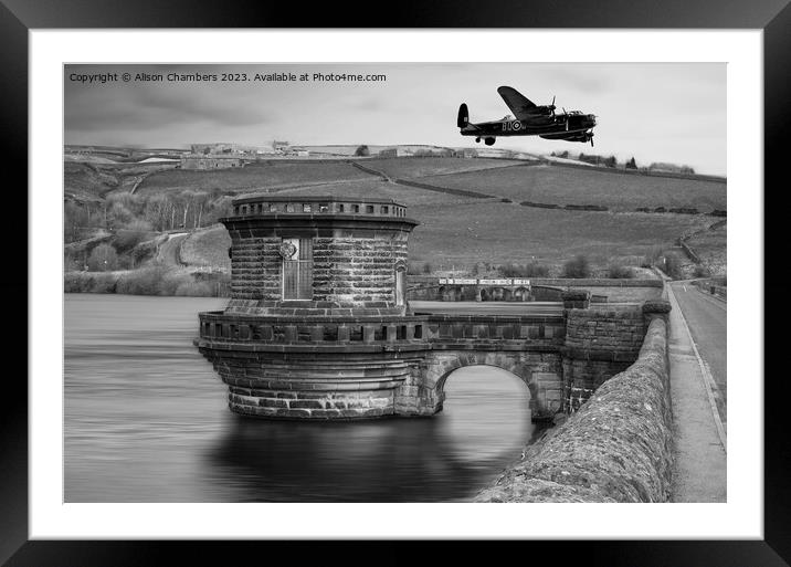 Lancaster Bomber Yorkshire  Framed Mounted Print by Alison Chambers