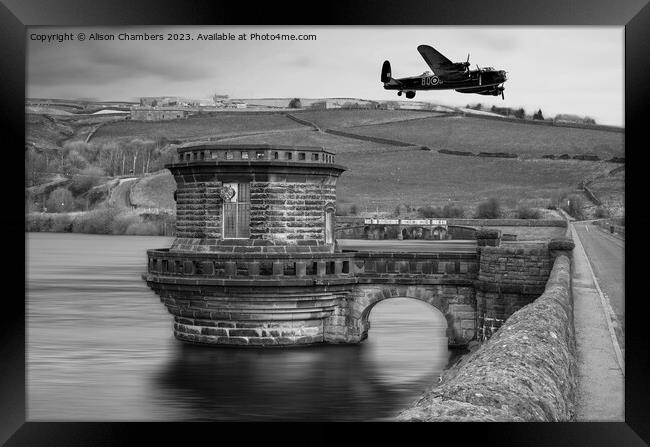 Lancaster Bomber Yorkshire  Framed Print by Alison Chambers