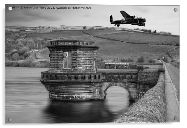 Lancaster Bomber Yorkshire  Acrylic by Alison Chambers