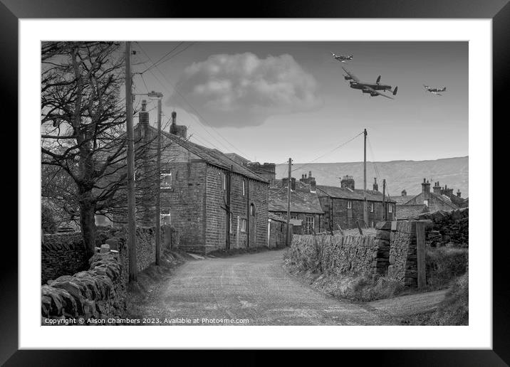 Lancaster Bombers Framed Mounted Print by Alison Chambers