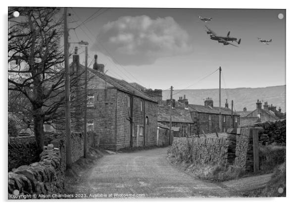 Lancaster Bombers Acrylic by Alison Chambers