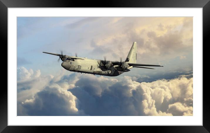 C130 Hercules Farewell Framed Mounted Print by J Biggadike