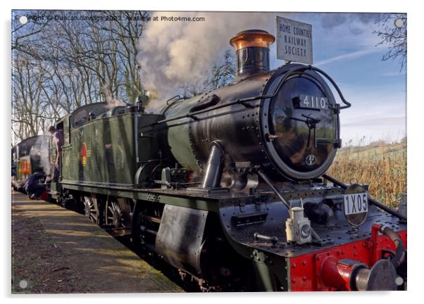 4110 at Mendip Vale station, East Somerset Railway - steam train Acrylic by Duncan Savidge