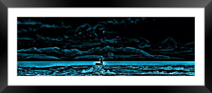  Turnberry lighthouse seascape (abstract) Framed Mounted Print by Allan Durward Photography