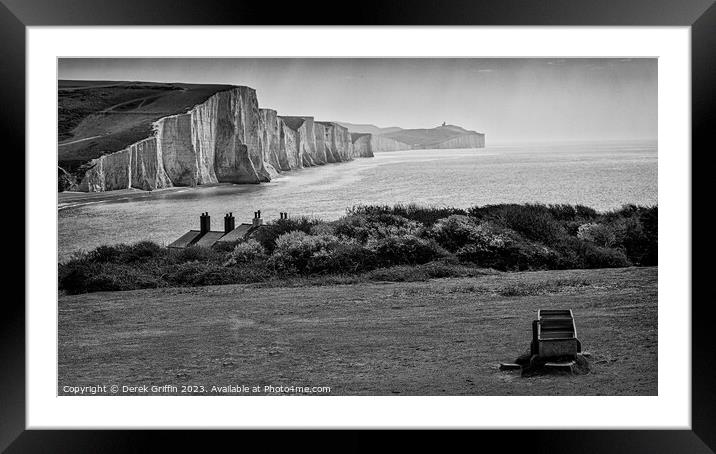 Cuckmere Haven Framed Mounted Print by Derek Griffin