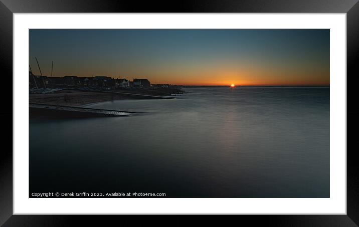 Whitstable sunset Framed Mounted Print by Derek Griffin