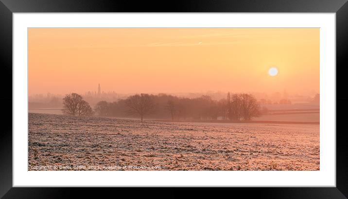 Frosty sunrise Framed Mounted Print by Derek Griffin