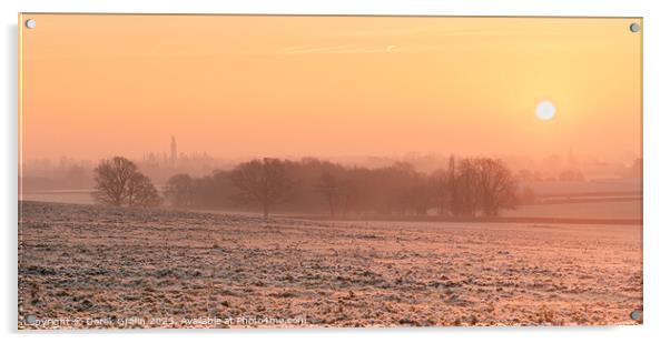 Frosty sunrise Acrylic by Derek Griffin