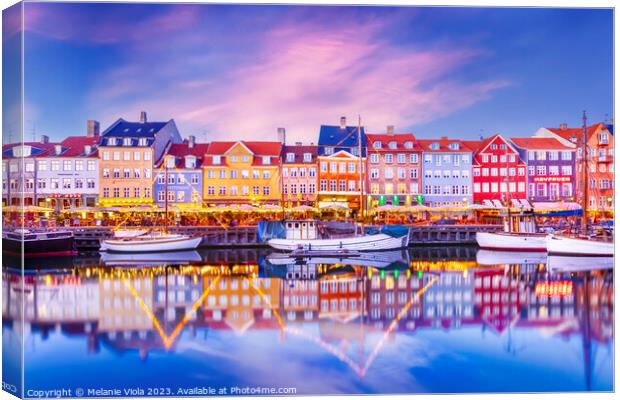 Captivating Copenhagen Waterfront Canvas Print by Melanie Viola