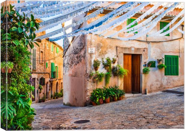 Old mediterranean village in the Heart of Majorca Canvas Print by Alex Winter
