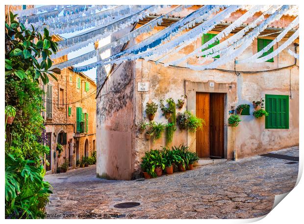 Old mediterranean village in the Heart of Majorca Print by Alex Winter