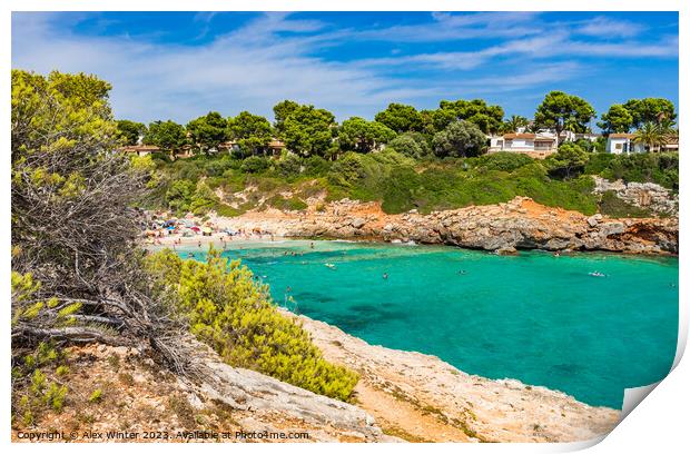 Cala Anguila beach  Print by Alex Winter